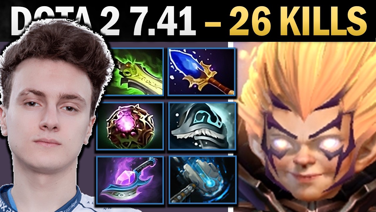 Invoker Dota 2 7.41 with 26 Kills and Meteor Hammer - Dota 2 Gameplay background