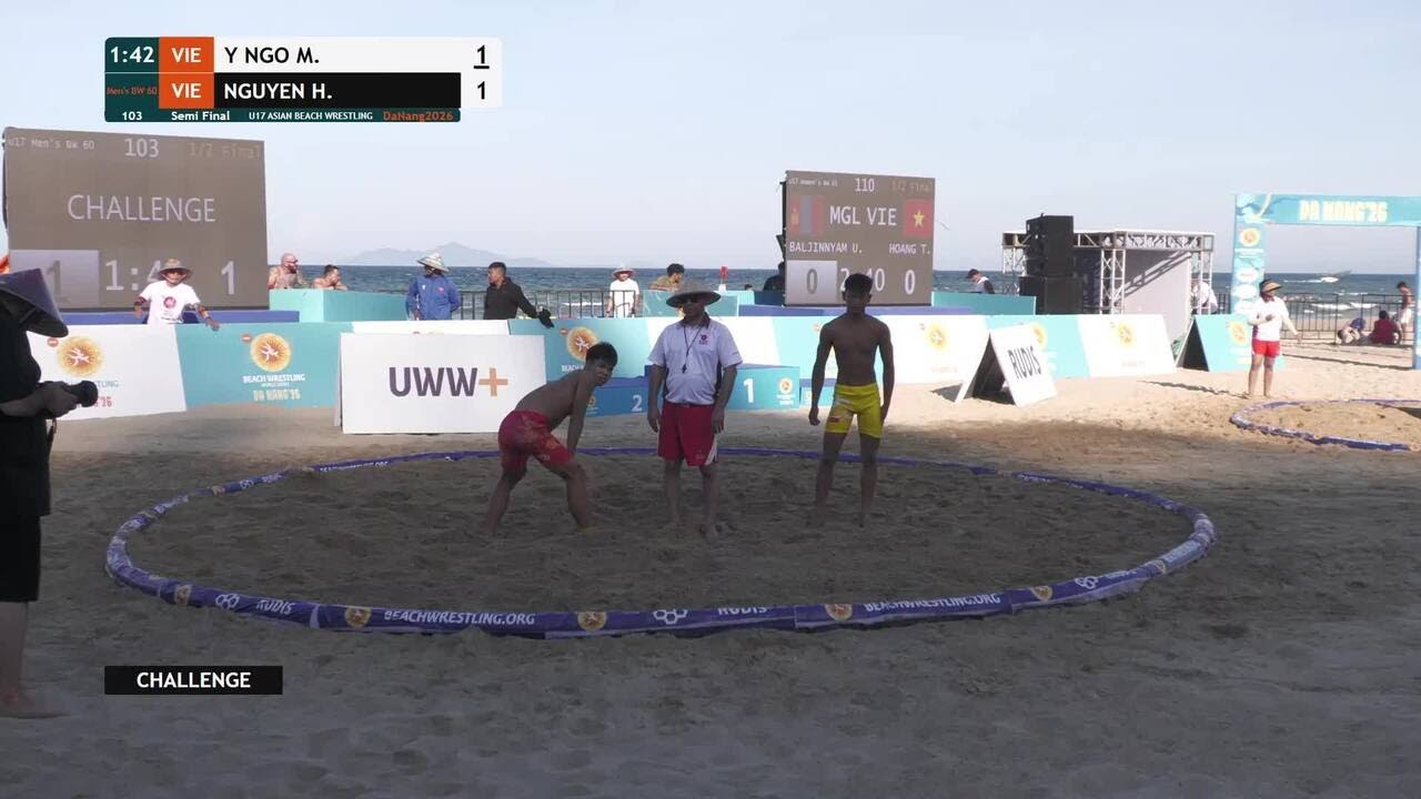 Minh Y NGO (VIE) vs. Hung Viet NGUYEN (VIE) | U17 ASIAN BEACH WRESTLING 2026 | Semi Final | Men's BW backdrop