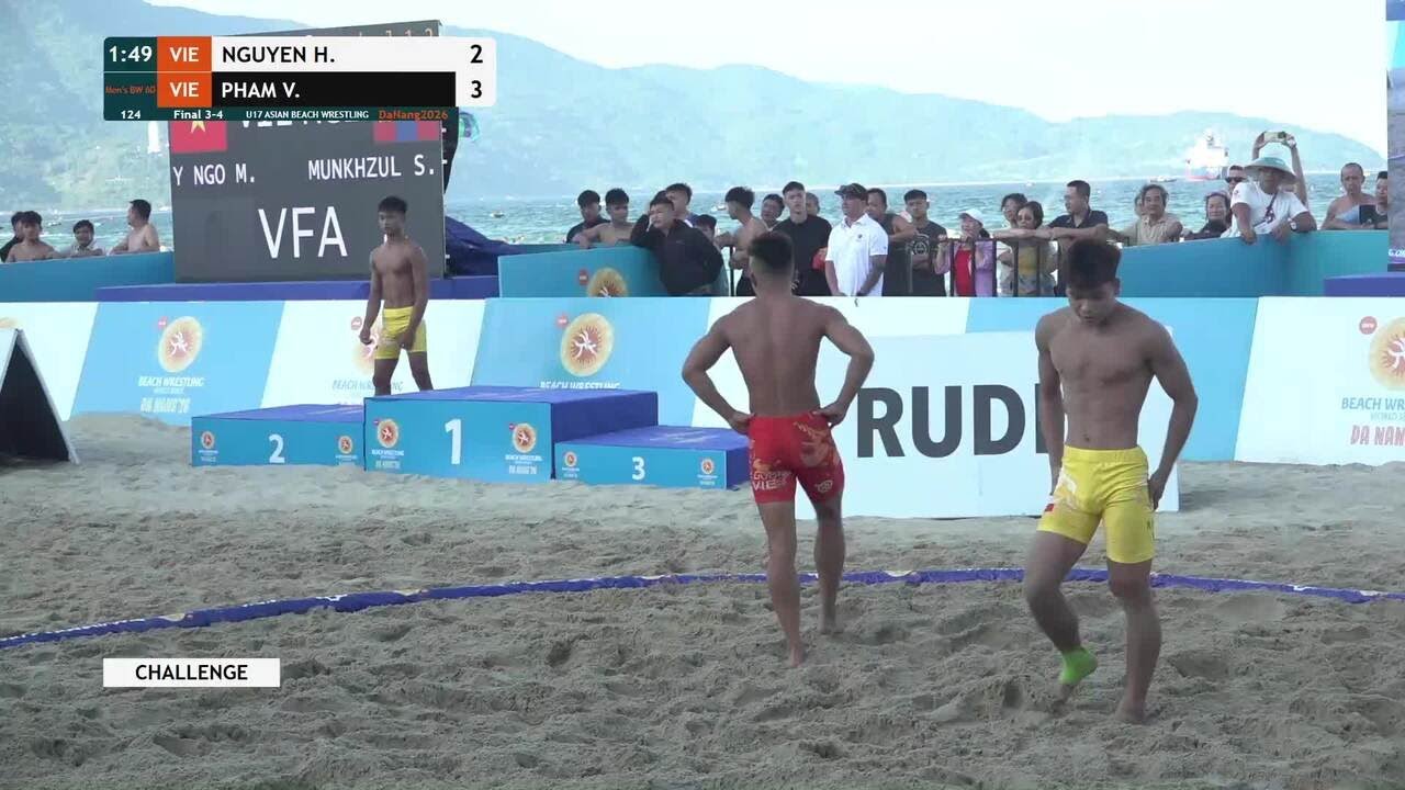 Hung Viet NGUYEN (VIE) vs. Van Duong PHAM (VIE) | U17 ASIAN BEACH WRESTLING 2026 | Final 3-4 | Men's backdrop