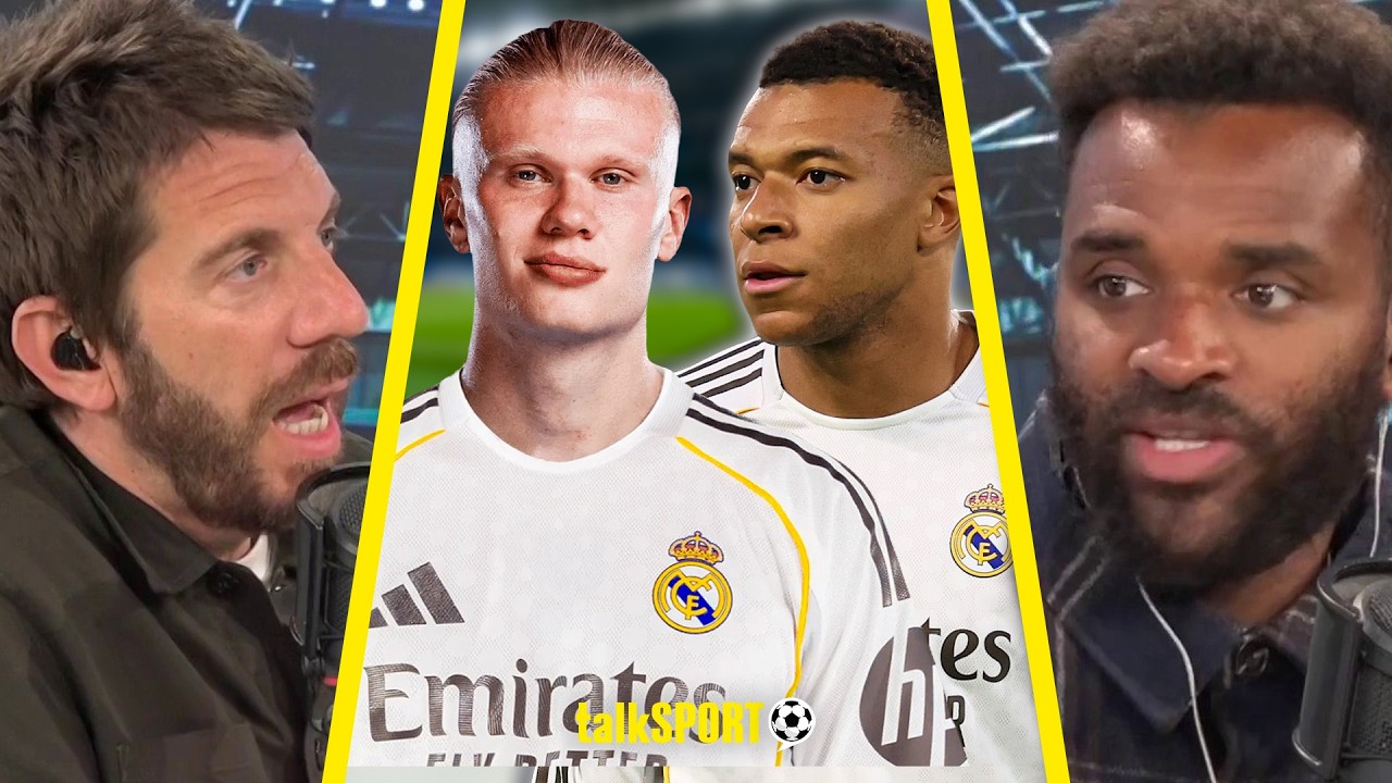 Darren Bent & Andy Goldstein DEBATE if Man City Fans would SWAP Erling Haaland for Kylian Mbappe? backdrop