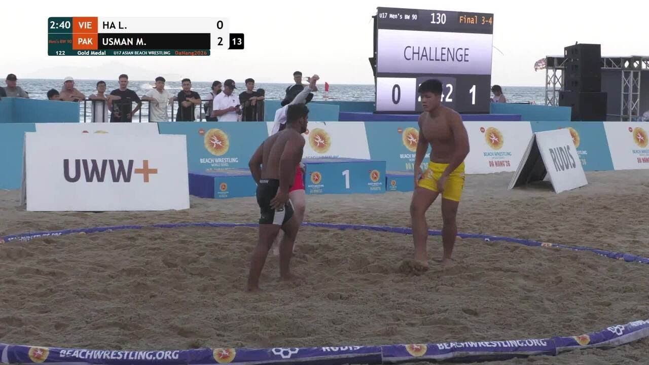 Ly Quy Bao HA (VIE) vs. Muhammad USMAN (PAK) | U17 ASIAN BEACH WRESTLING 2026 | Gold Medal | Men's B backdrop