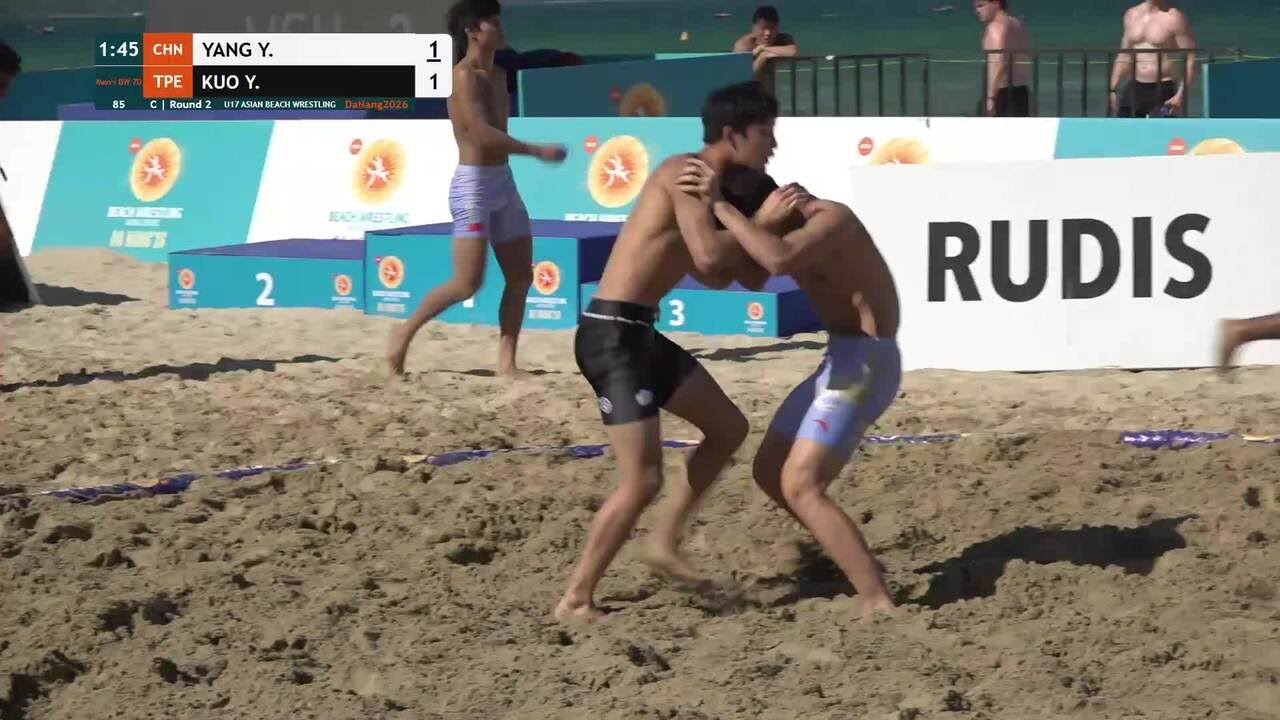 Yuankai YANG (CHN) vs. Yen Cheng KUO (TPE) | U17 ASIAN BEACH WRESTLING 2026 | C | Round 2 | Men's BW backdrop