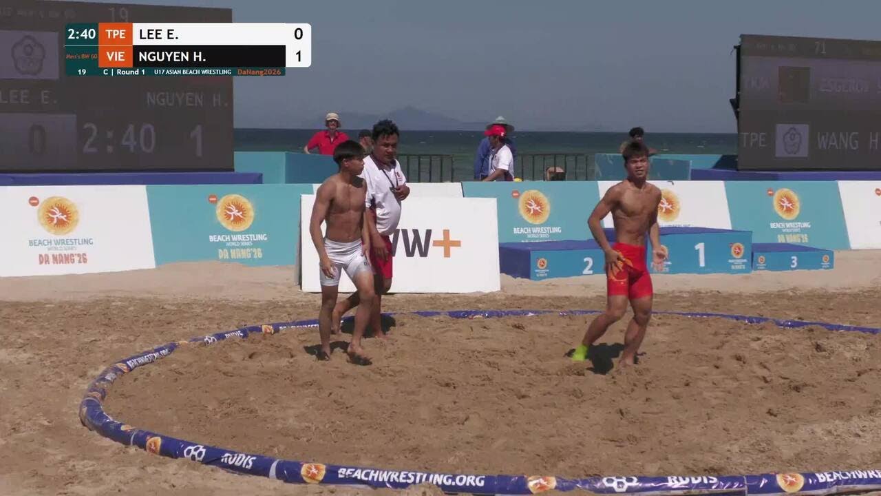 En Ting LEE (TPE) vs. Hung Viet NGUYEN (VIE) | U17 ASIAN BEACH WRESTLING 2026 | C | Round 1 | Men's backdrop