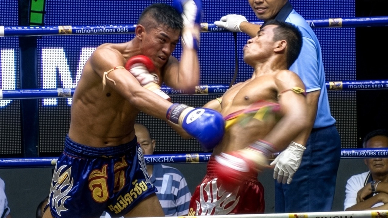 Pornsanae Sitmonchai vs. ET Por Tor Tongtavi | Rajadamnern Stadium | Full Muay Thai Fight backdrop