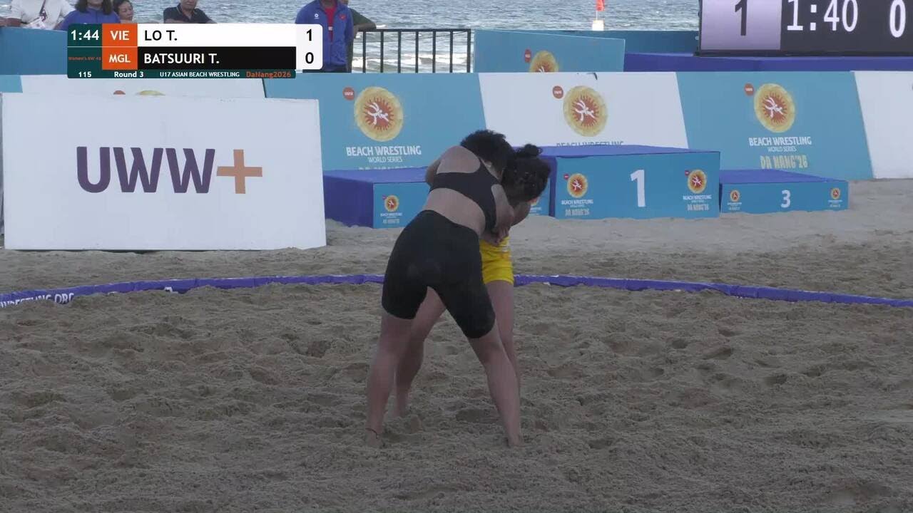 Thi Hong LO (VIE) vs. Tansarmaa BATSUURI (MGL) | U17 ASIAN BEACH WRESTLING 2026 | Round 3 | Women's backdrop