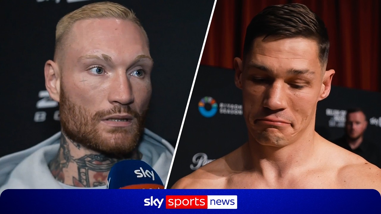 Ryan Rozicki accuses Chris Billiam-Smith of "looking terrible" at weigh-in ahead of fight backdrop