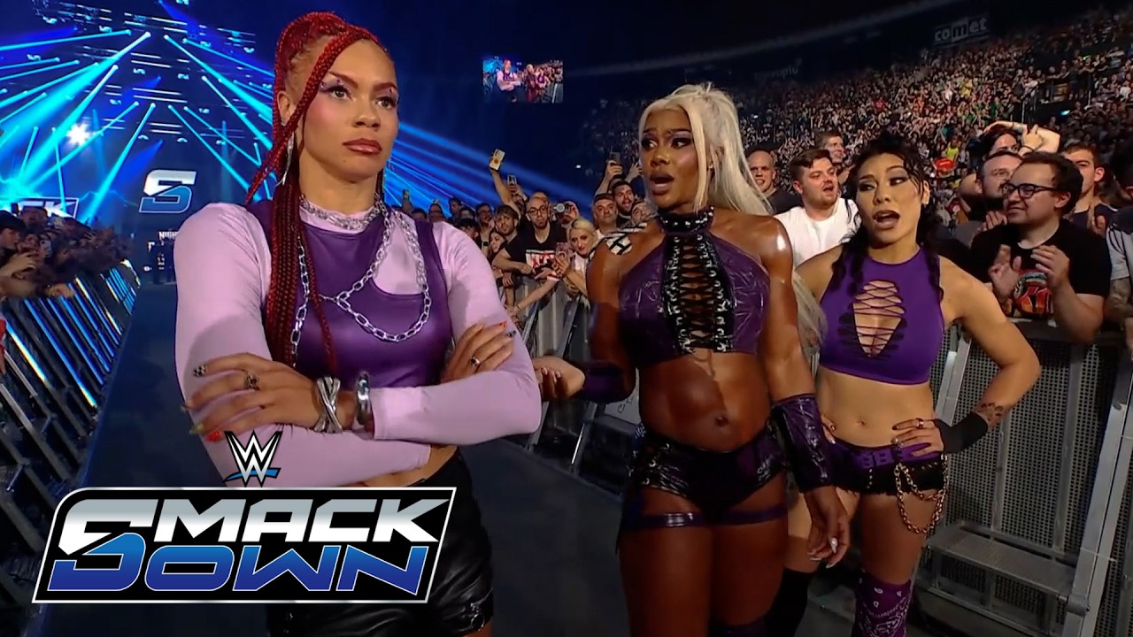 Jade Cargill (With B-Fab & Michin) Entrance: WWE SmackDown in Bologna, Italy, June 5, 2026 backdrop