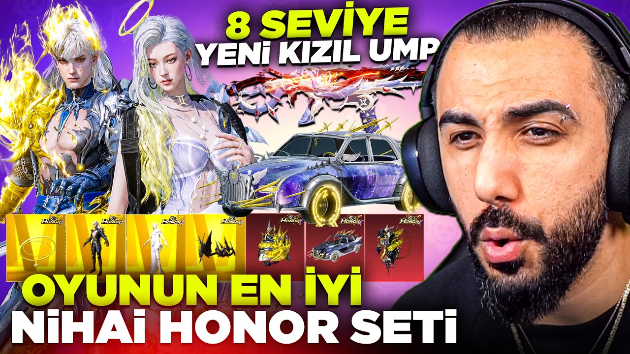 60.000 UC YENİ NİHAİ HONOR SETİ GELDİ 😱 8 SEVİYE KIZIL İKİZ UMP OYUNUN EN İYİSİ! PUBG Mobile backdrop