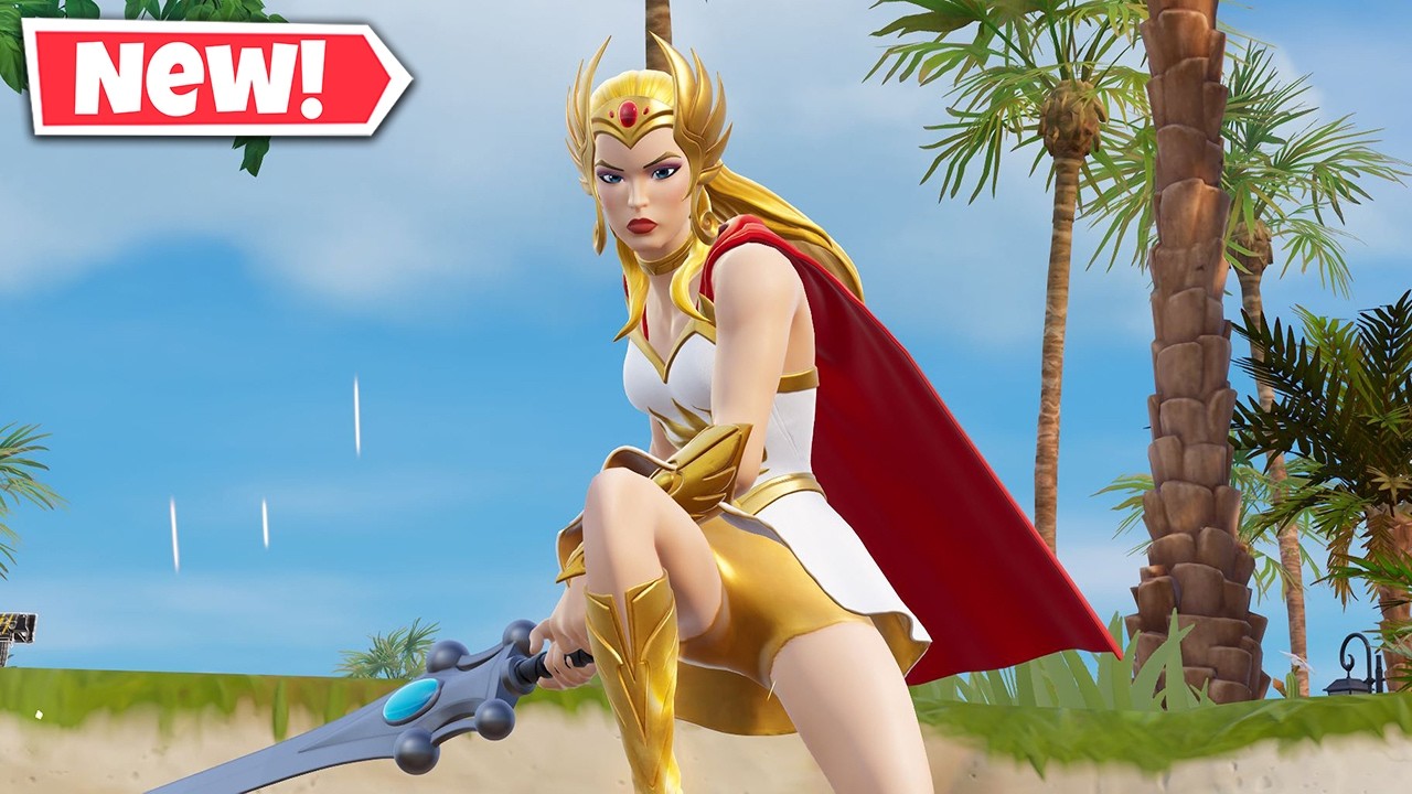 NEW SHE-RA Skin Gameplay In Fortnite! (Masters Of The Universe) backdrop