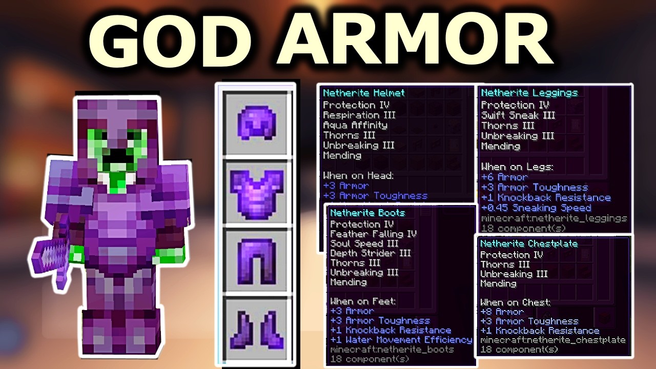 How to Get MAX ENCHANTS / GOD ARMOR in Minecraft 2026 (Easy Guide) backdrop