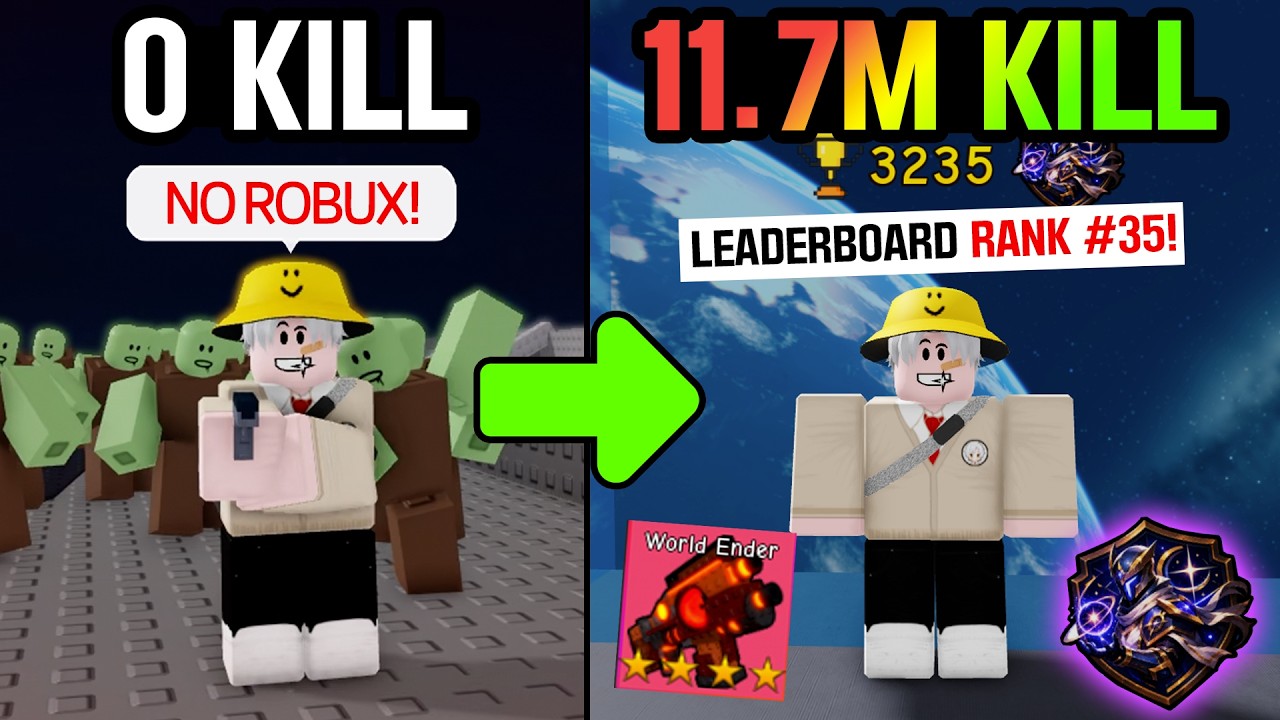 From Noob to Ranked Player Without Robux (Solo) In Roblox Survive Zombie Arena! backdrop
