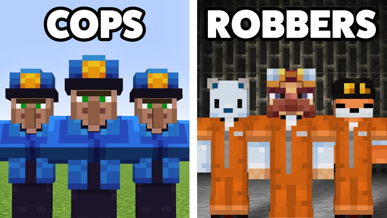 Minecraft, But EVERY Villager Is A Cop backdrop