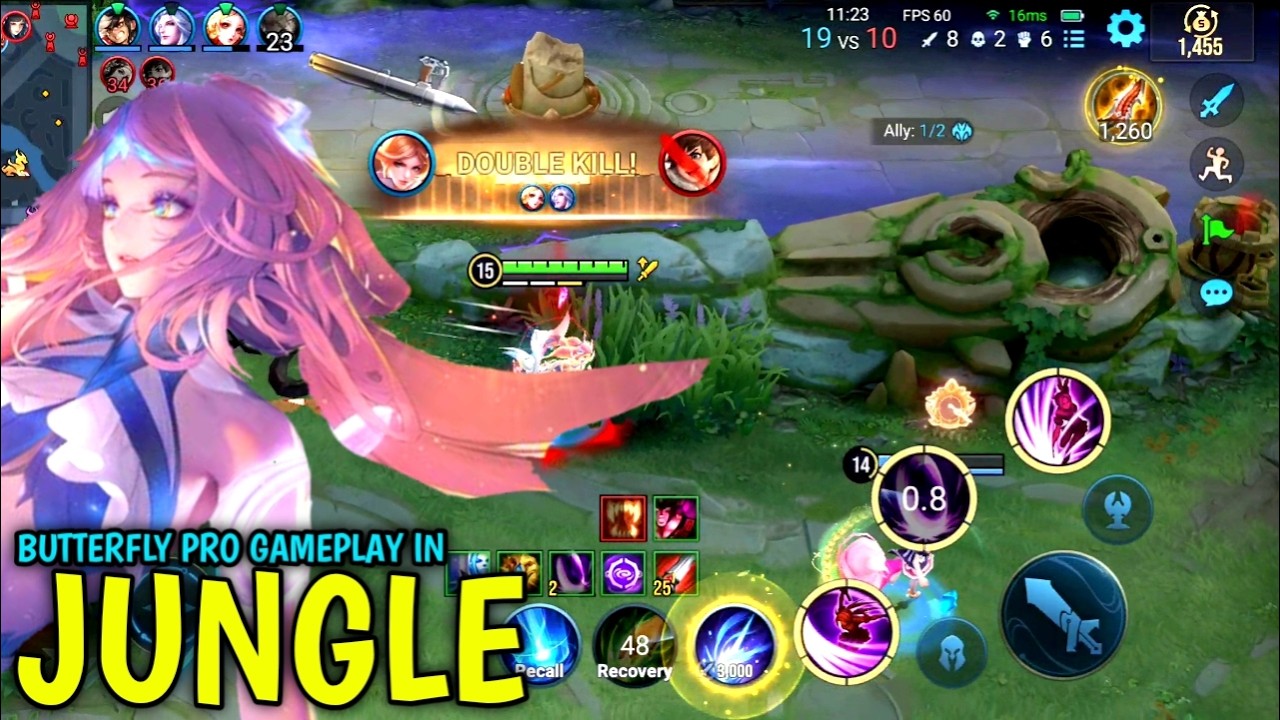 Honor of Kings : ButterFly Pro Gameplay In Jungle | OP Build Butterfly - HOK backdrop