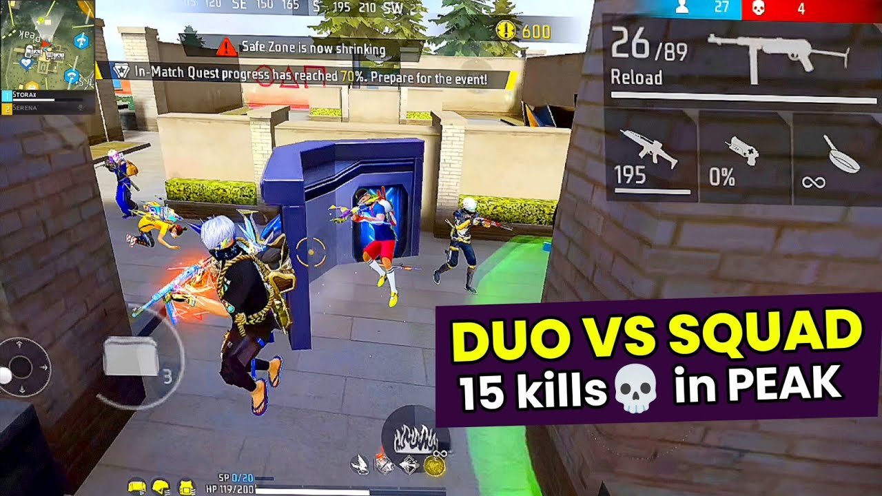 DUO vs SQUAD🔥 15 KILLS on PEAK | BR Ranked MASTER Lobby🔥 FREE FIRE MAX Gameplay #freefiremax