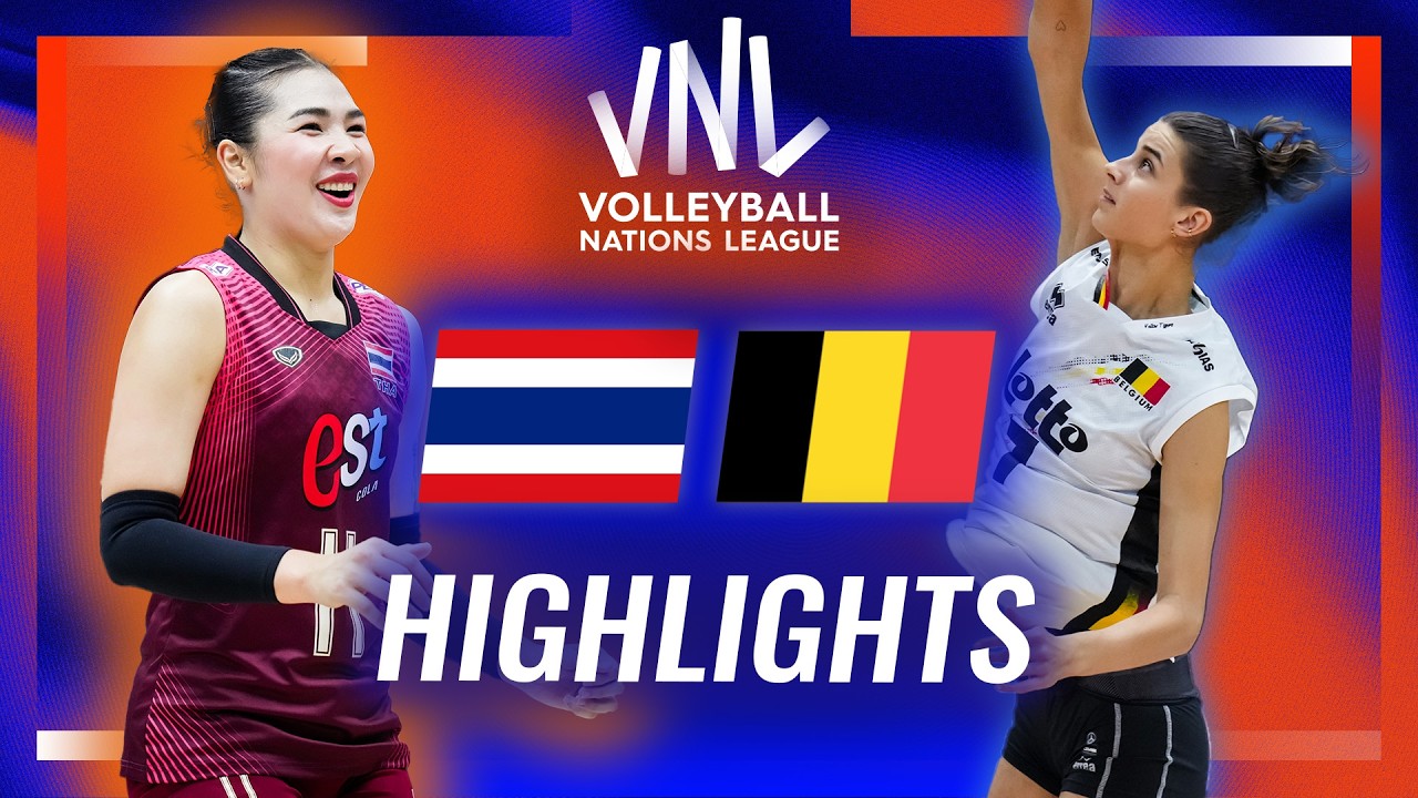 Thailand 🇹🇭 vs. Belgium 🇧🇪 - Highlights | Week 1 | Women's VNL 2026 backdrop