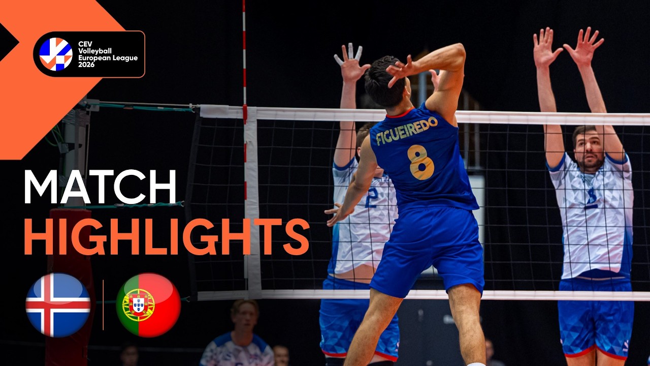 Highlights | ICELAND vs PORTUGAL | CEV Volleyball European League 2026 | Men backdrop