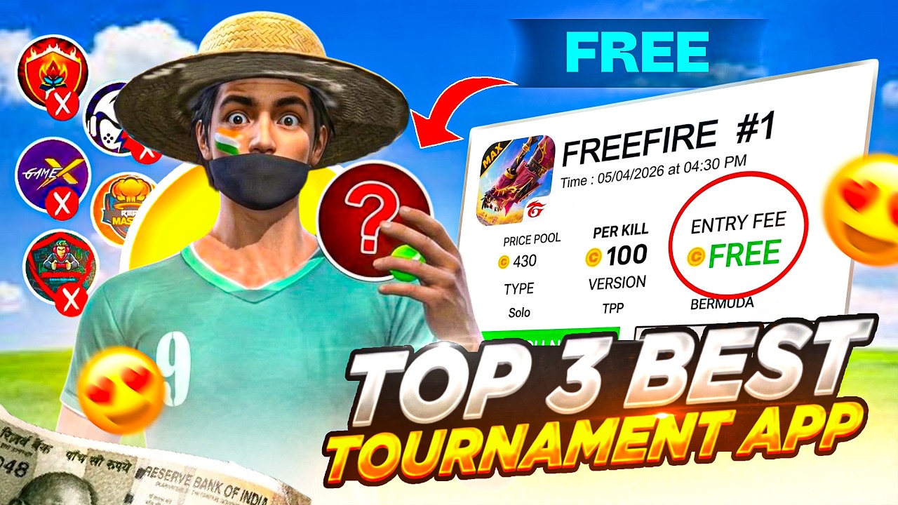 Top 3 Best Tournament Apps 💰🔥 | Entry ₹0 🤯 Per Kill ₹10 🤑 | Best Free Tournament Apps 😍 backdrop