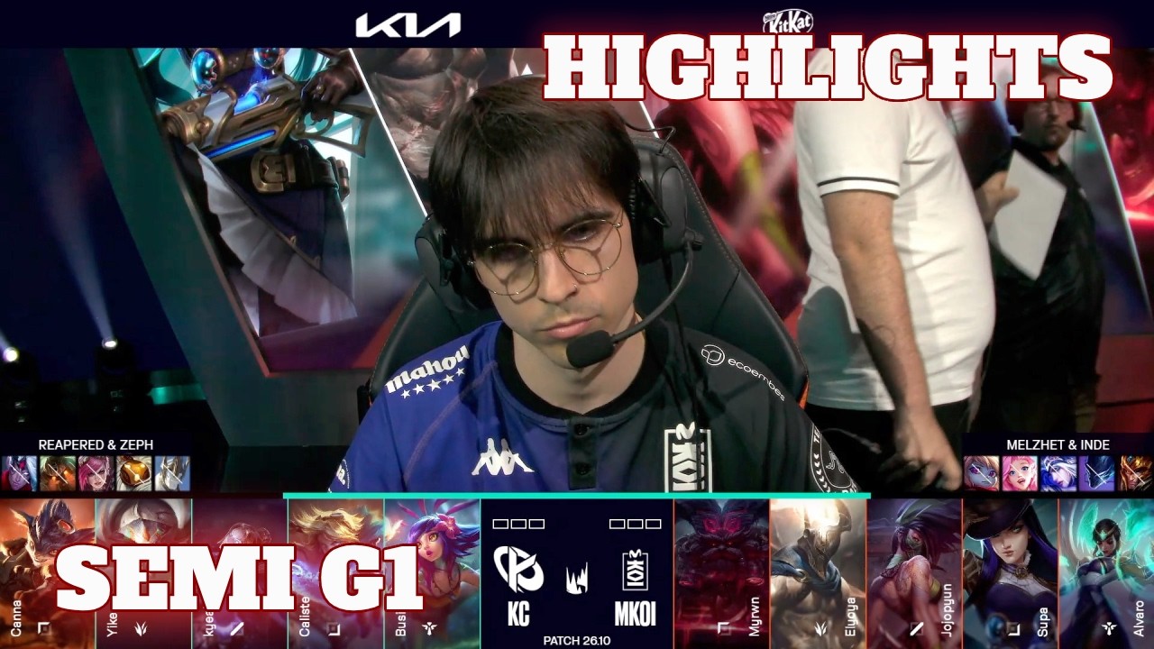 KC vs MKOI - Game 1 Highlights | Lower Final LEC Spring 2026 Playoffs | Karmine Corp vs Movistar KOI backdrop