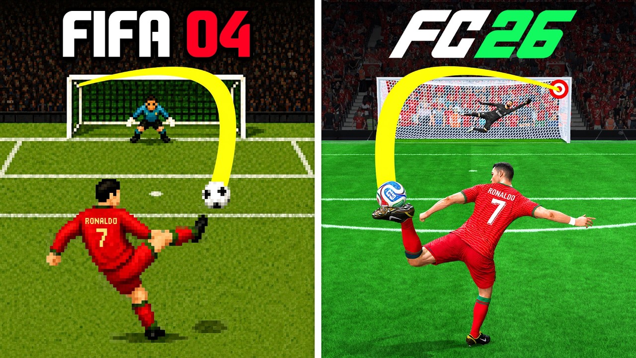 Scoring 1 Amazing Goal with Ronaldo in Every World Cup backdrop