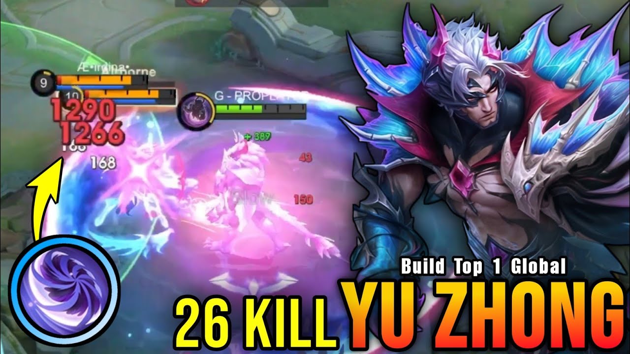 26 Kills!! Yu Zhong ALLSTAR Skin Monster Offlaner!! - Build Top 1 Global Yu Zhong ~ MLBB backdrop