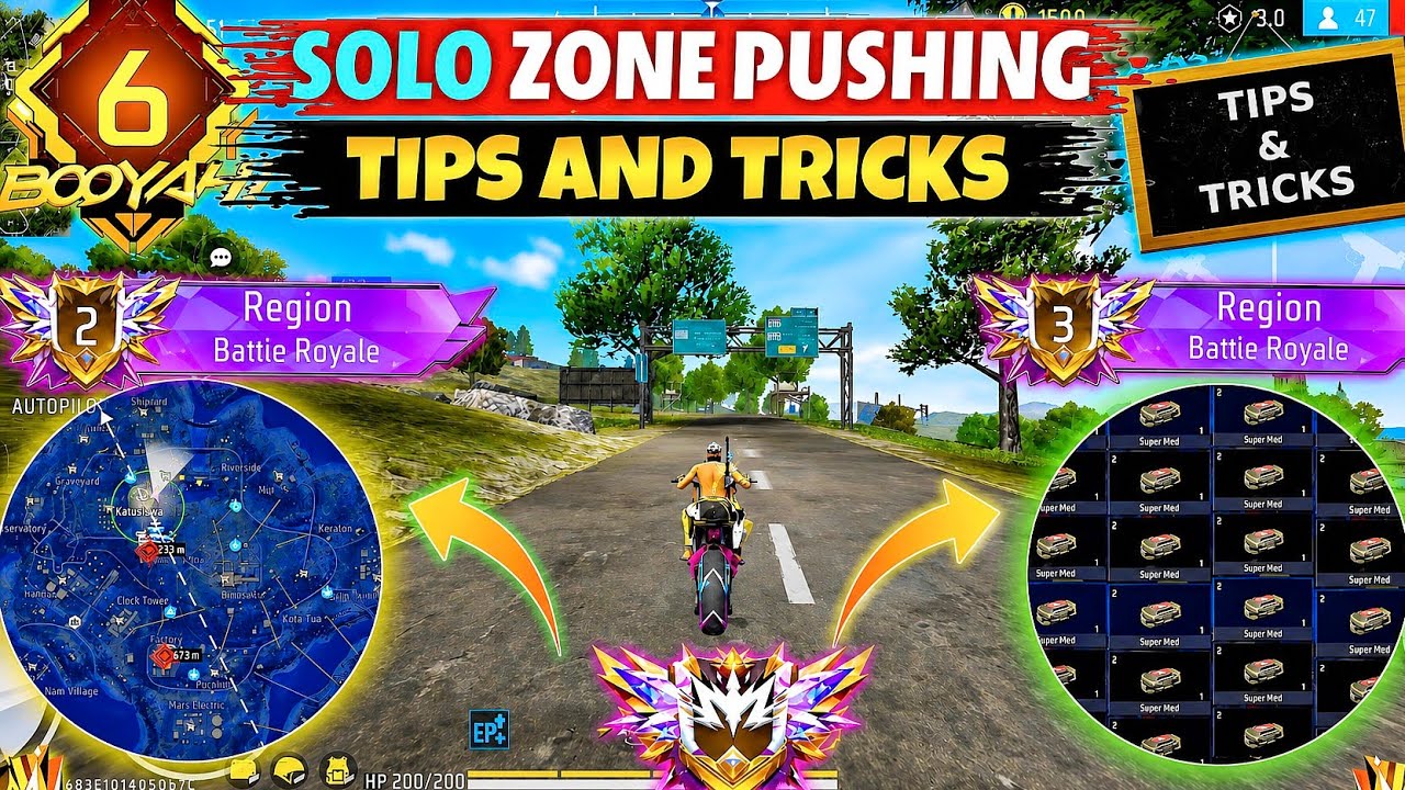 (New Season) Solo Zone Push Tips & Tricks✅| Best Character Combination | Zone Push All Problem Solve backdrop