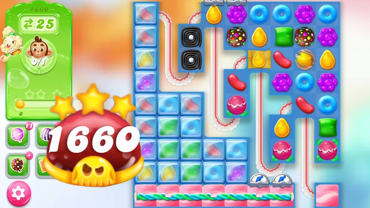 Candy Crush Jelly Saga Level 1660 || Hard Level || 3 Stars 🌟🌟🌟