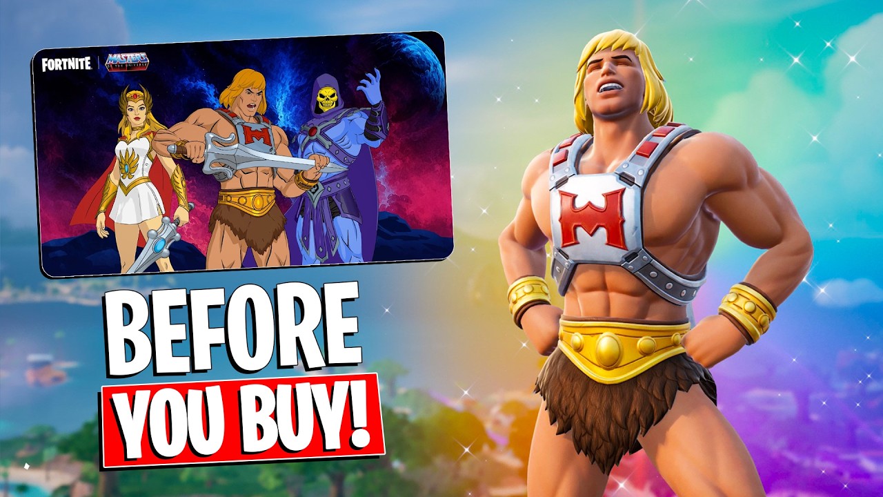 MASTERS OF THE UNIVERSE Bundle Review | Gameplay + Combos (Fortnite) backdrop
