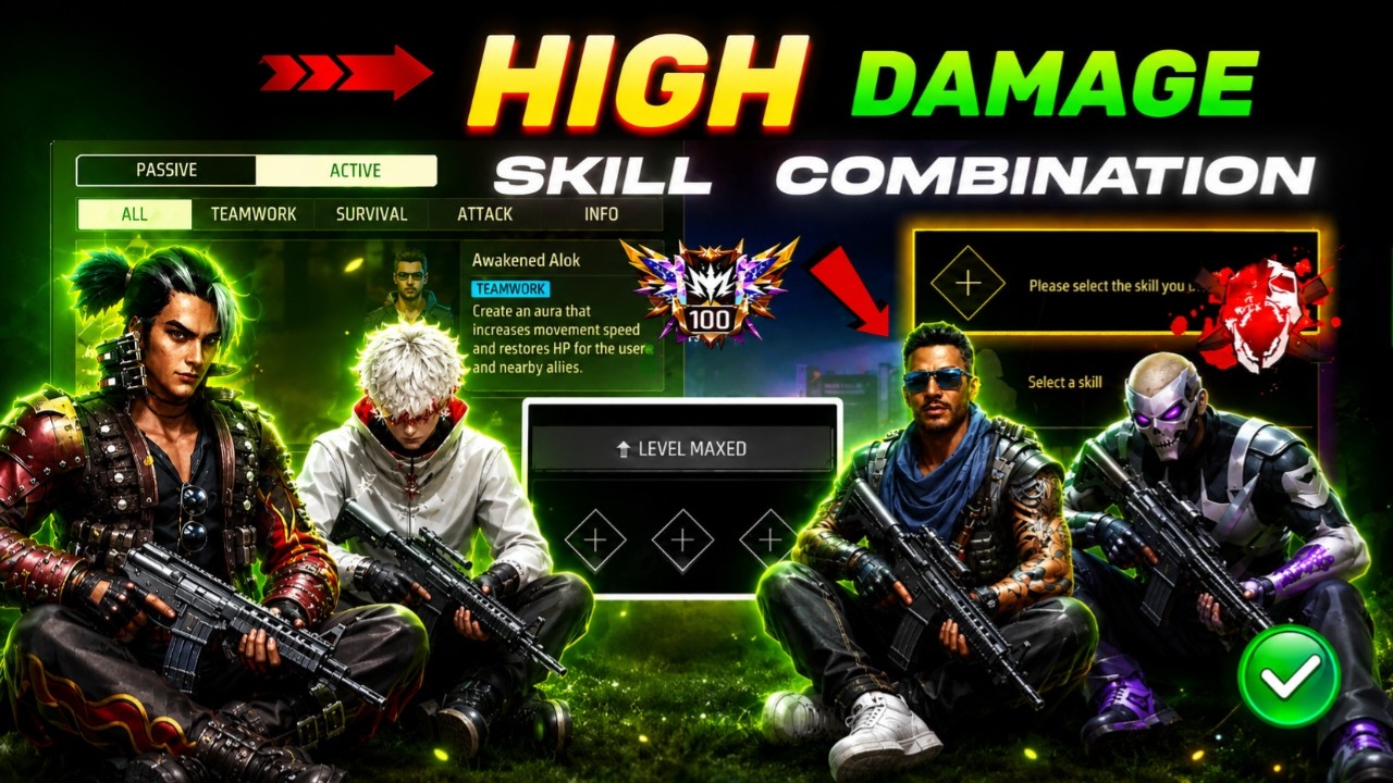 6 June 2026 đ„ HIGH DAMAGE SKILL COMBINATION | Best Character Skill for BR rank backdrop