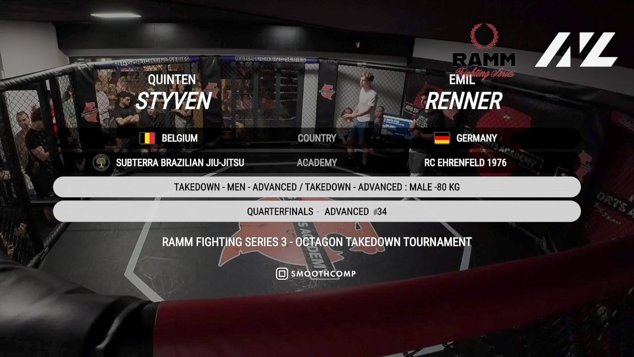Quinten Styven vs. Emil Renner | Advanced -80kg Quarterfinal | RAMM TAKEDOWN TOURNAMENT backdrop