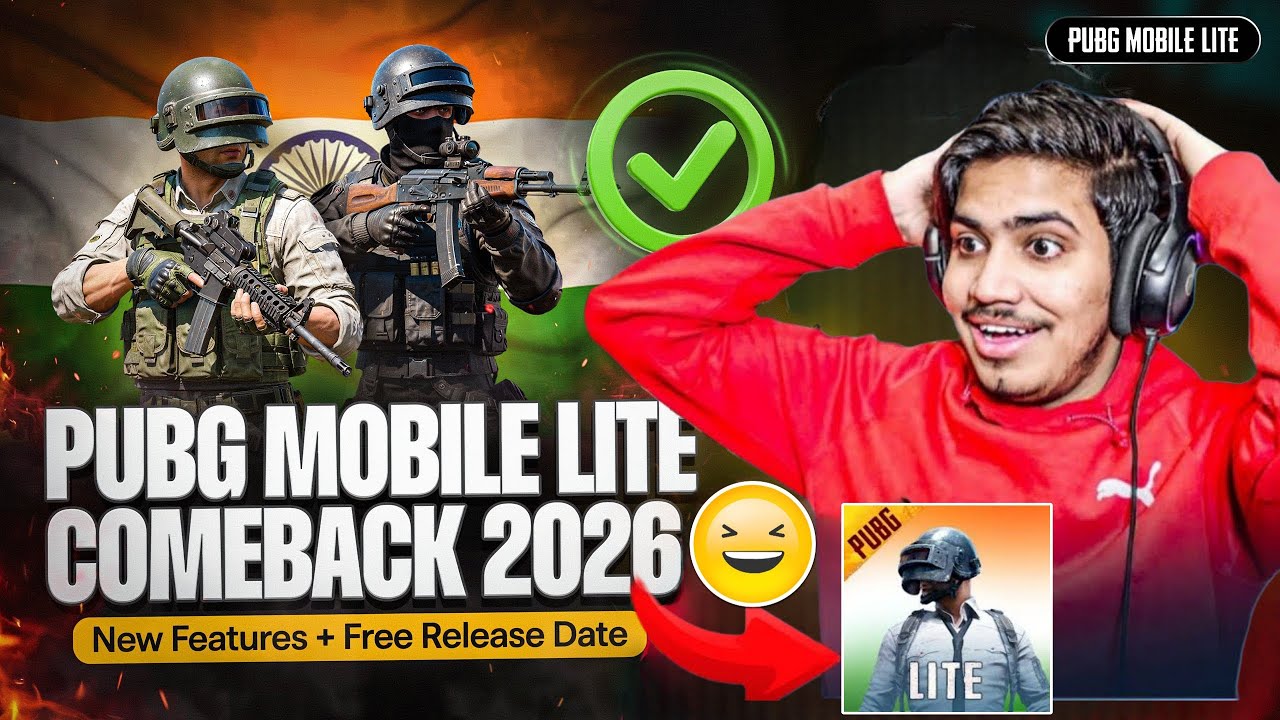 FINALLY PUBG LITE UNBAN | BGMI LITE UNBAN IN INDIA | PUBG LITE NEW UPDATE backdrop