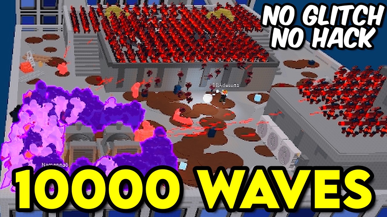 Surviving 10000 Waves With NO GLITCH In Survive Zombie Arena | Roblox backdrop