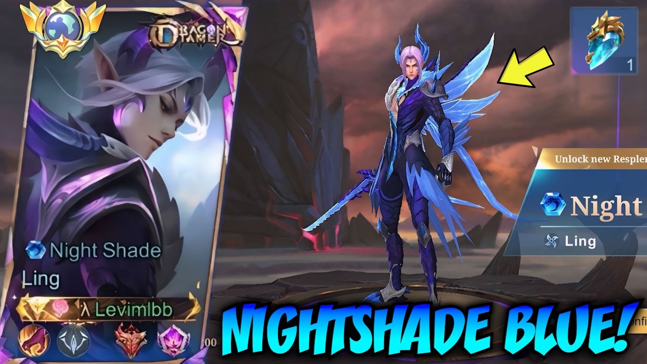 LING NIGHTSHADE BLUE COLOR IS SO COOL!π | LING FASTHAND GAMEPLAY WITH BEST BUILD & EMBLEM 2026 backdrop