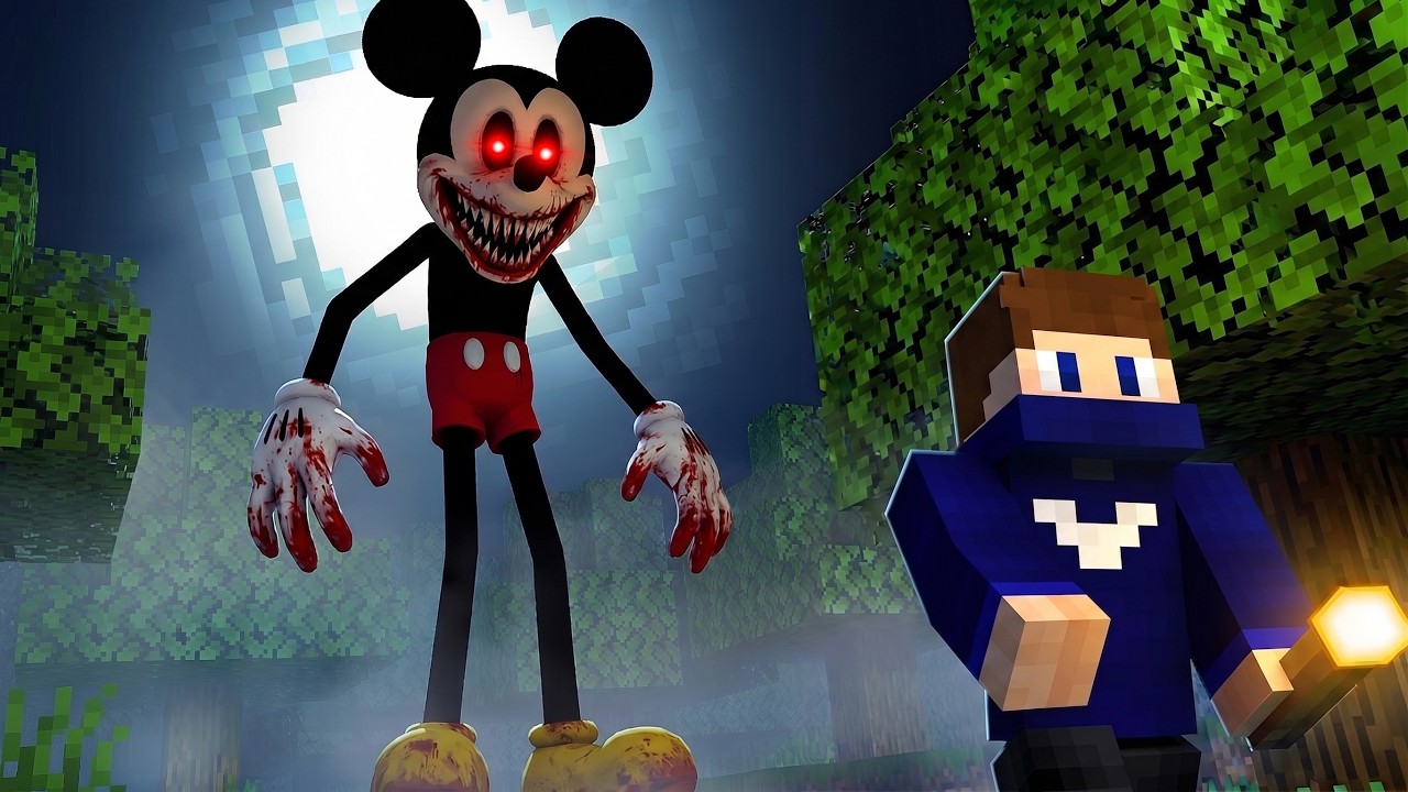 wenn DU SCARY MICKEY MOUSE siehst... RENN WEG!! backdrop