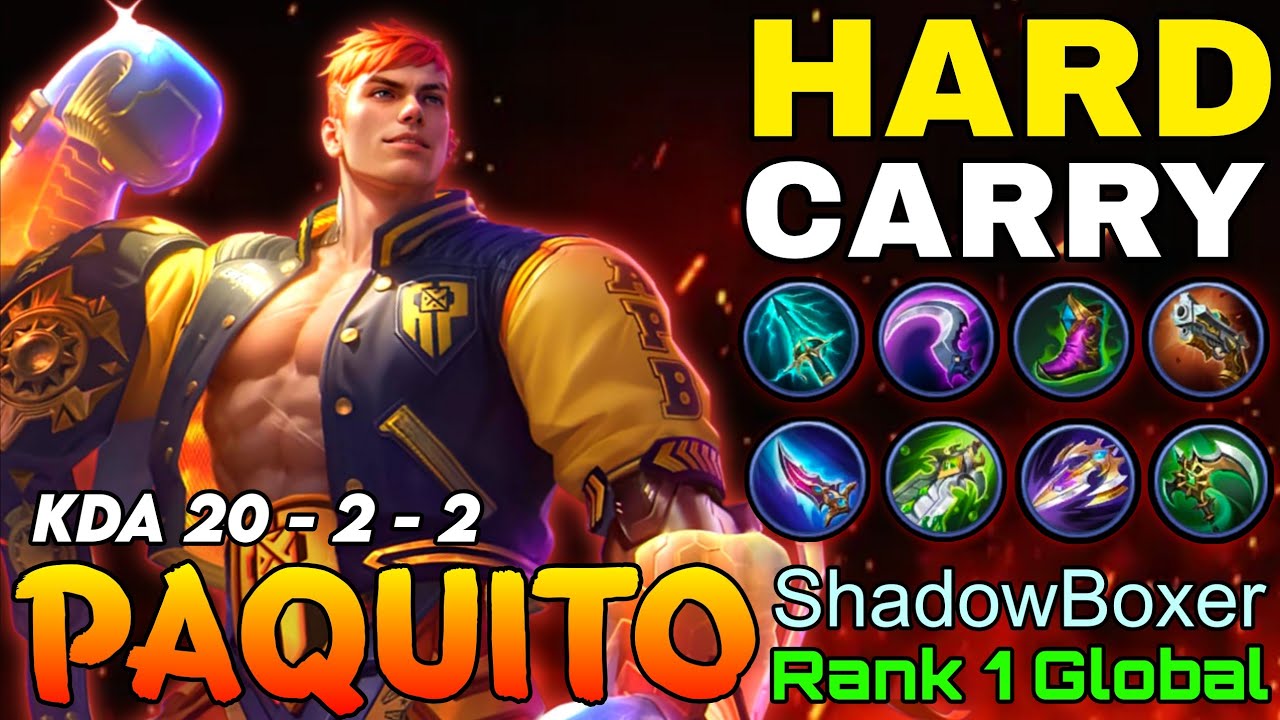 Hard Carry Paquito Deadly Offlaner - Top 1 Global Paquito by ShadowBoxer - Mobile Legends backdrop