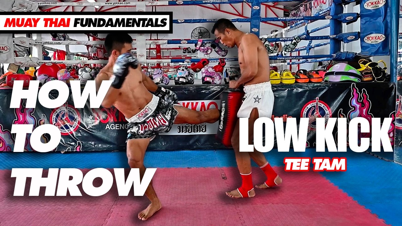 How to Throw a Left Low Kick | Muay Thai Fundamentals backdrop