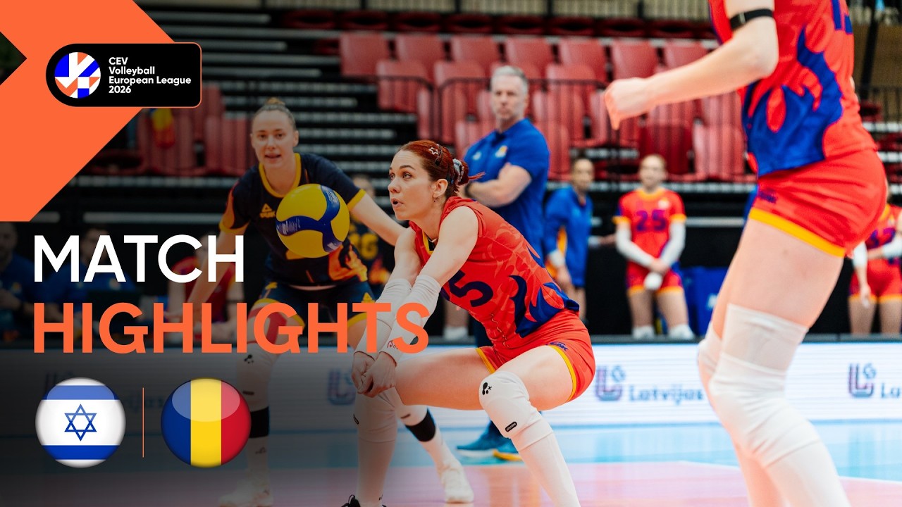 Highlights | ISRAEL vs ROMANIA| CEV Volleyball European League 2026 | Men backdrop