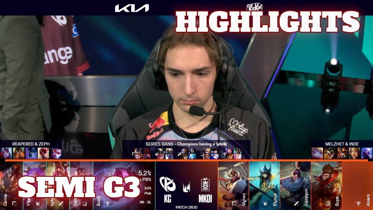 KC vs MKOI - Game 3 Highlights | Lower Final LEC Spring 2026 Playoffs | Karmine Corp vs Movistar KOI backdrop
