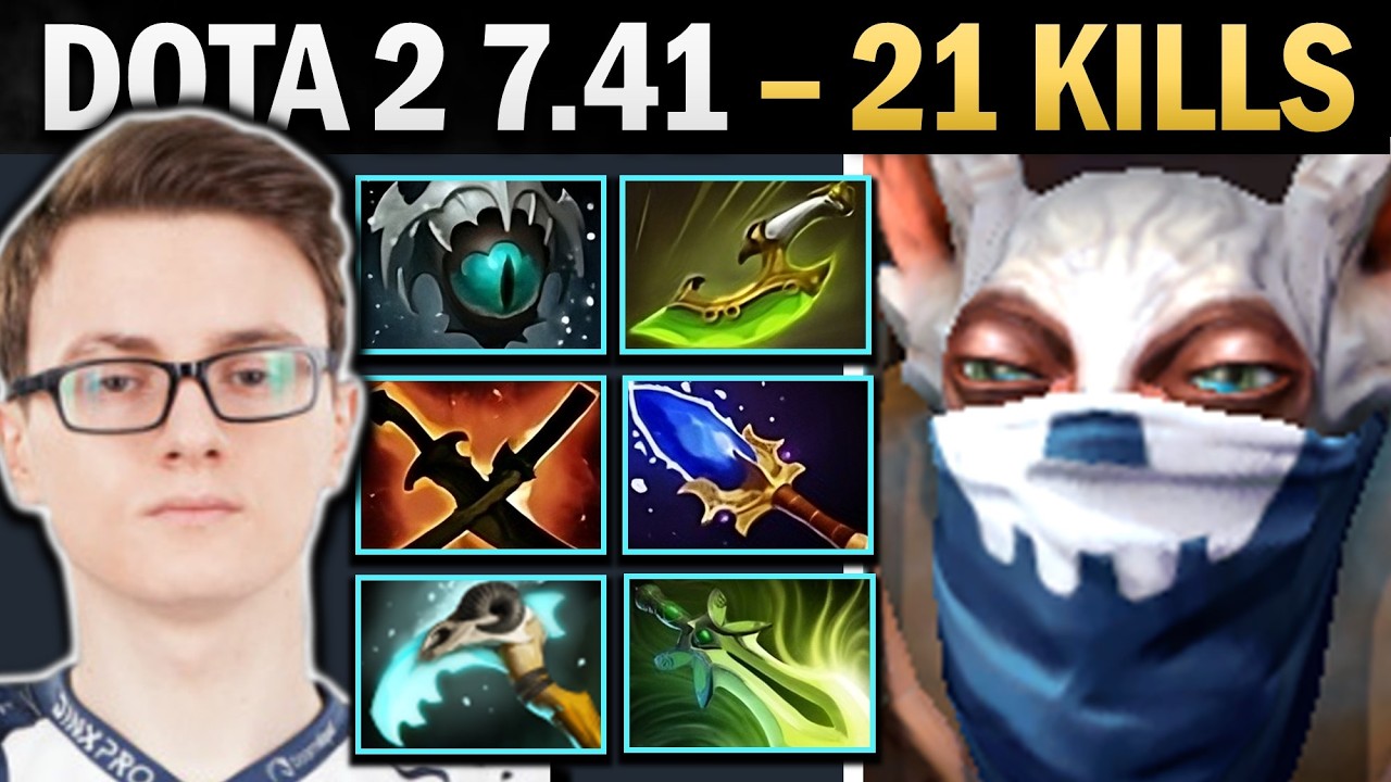 Meepo Dota 2 7.41 with 21 Kills and Butterfly - Dota 2 Gameplay backdrop