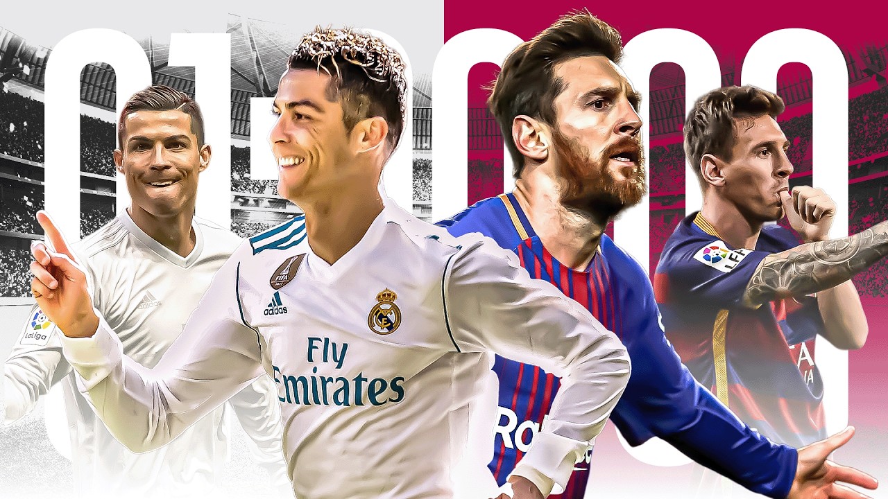 ¿MESSI o CRISTIANO? 1 HORA de sus GOLES 👑⚽ backdrop