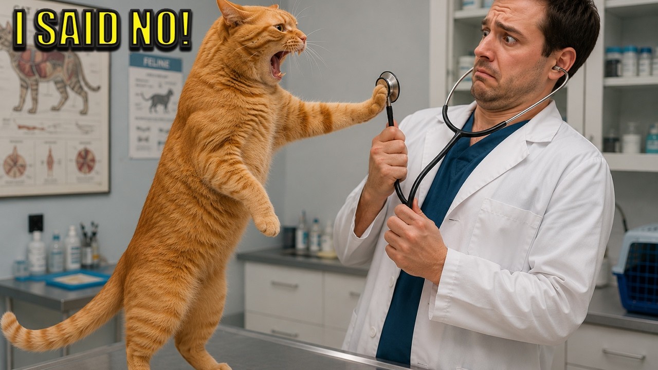This Cat Argued With The Vet And Refused To Lose 😂🐱 backdrop