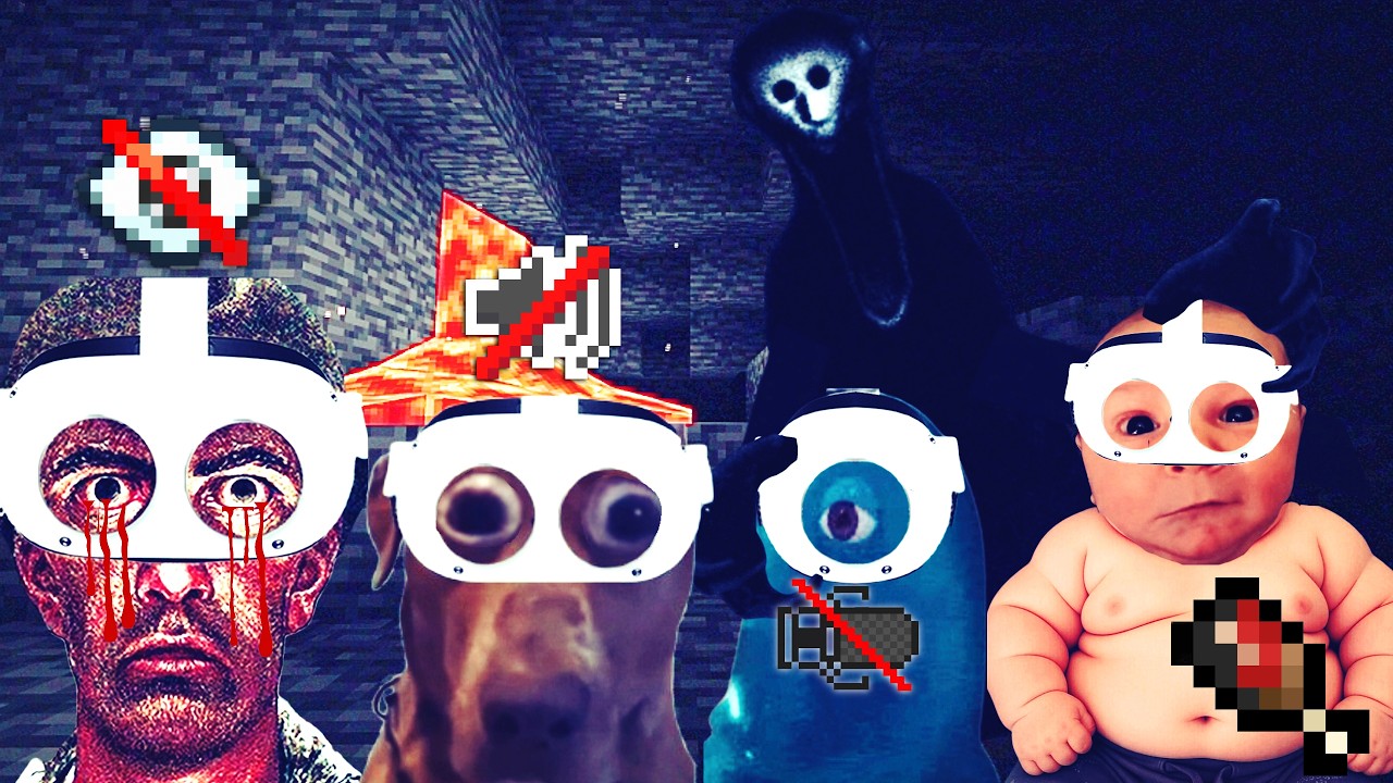Minecraft VR But We're Blind, Deaf, Mute & Fat backdrop