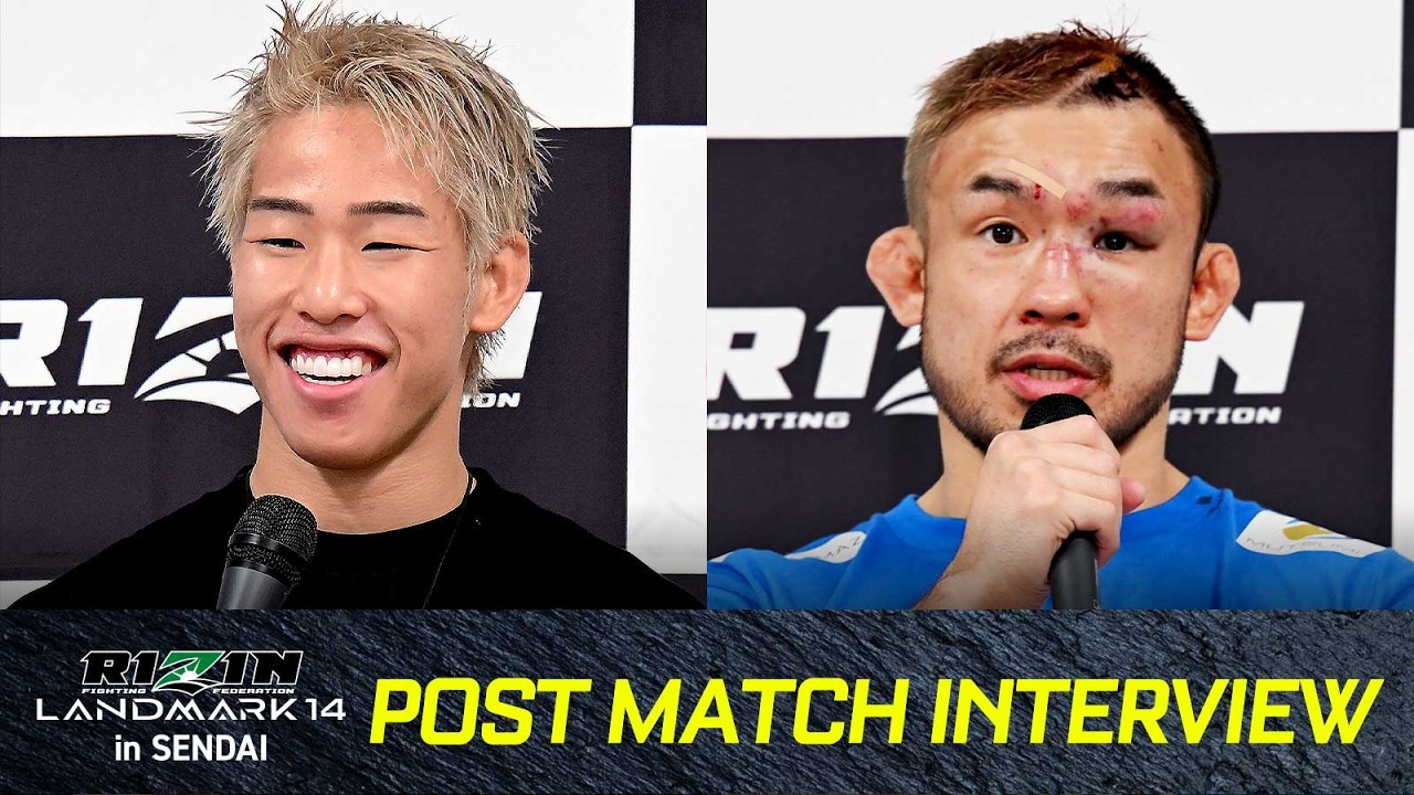 扇久保博正 vs. 神龍誠 試合後インタビュー / RIZIN LANDMARK 14 in SENDAI backdrop