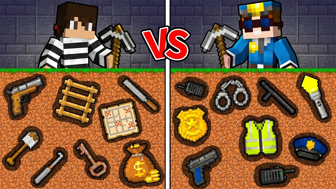 VERBRECHER vs. POLIZEI GEFÄNGNIS MINING Kampf! backdrop
