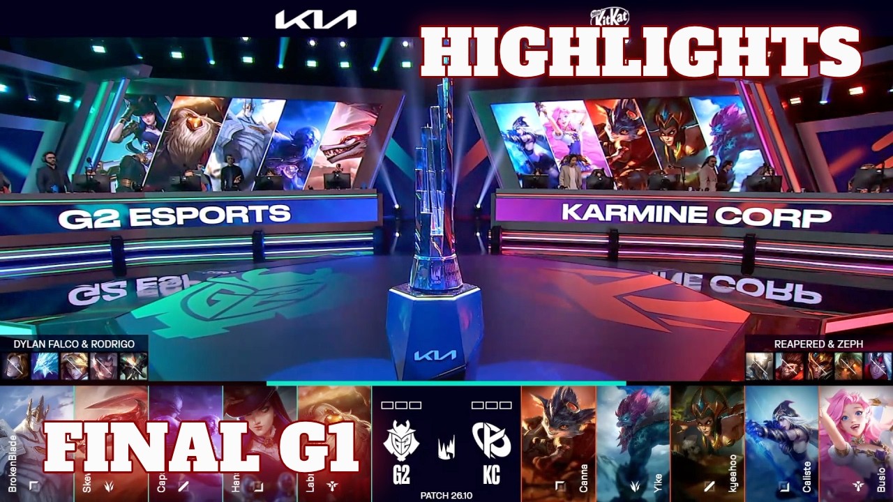 G2 vs KC - Game 1 Highlights | Grand Final LEC Spring 2026 Playoffs | Karmine Corp vs G2 Esports G1 backdrop