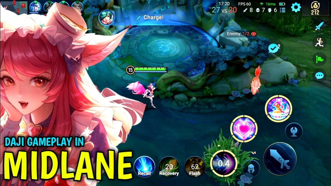 Honor Of Kings : Daji Gameplay In MidLane | Pro Build Daji - HOK backdrop