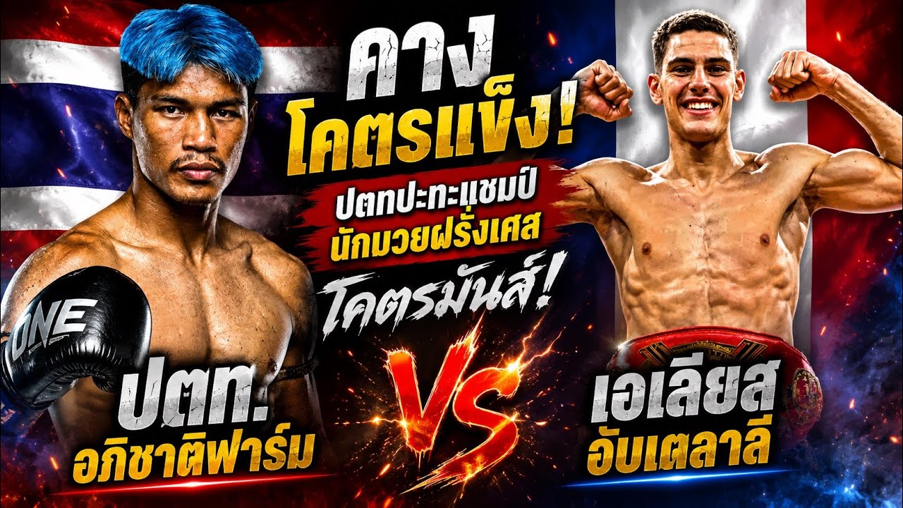 คางโคตรแข็ง! ปตทปะทะแชมป์นักมวยฝรั่งเศส โคตรมันส์ ปตท. อภิชาติฟาร์ม VS เอเลียส อับเดลาลี backdrop