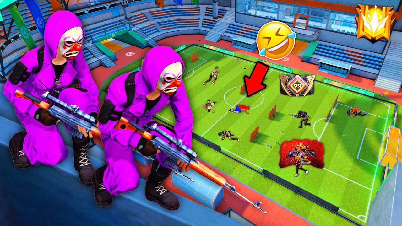 HICIMOS EL RETO CAMPERO EN EL NUEVO ESTADIO DE FUTBOL đ€Ł FREE FIRE