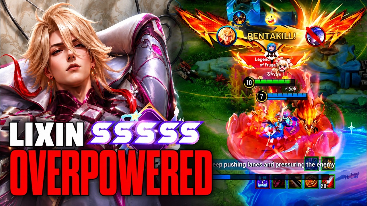 PENTAKILL!! LI XIN JUNGLE IS WAY TOO BROKEN!!! - TOP 1 LIXIN GLOBAL BUILD | HOK backdrop