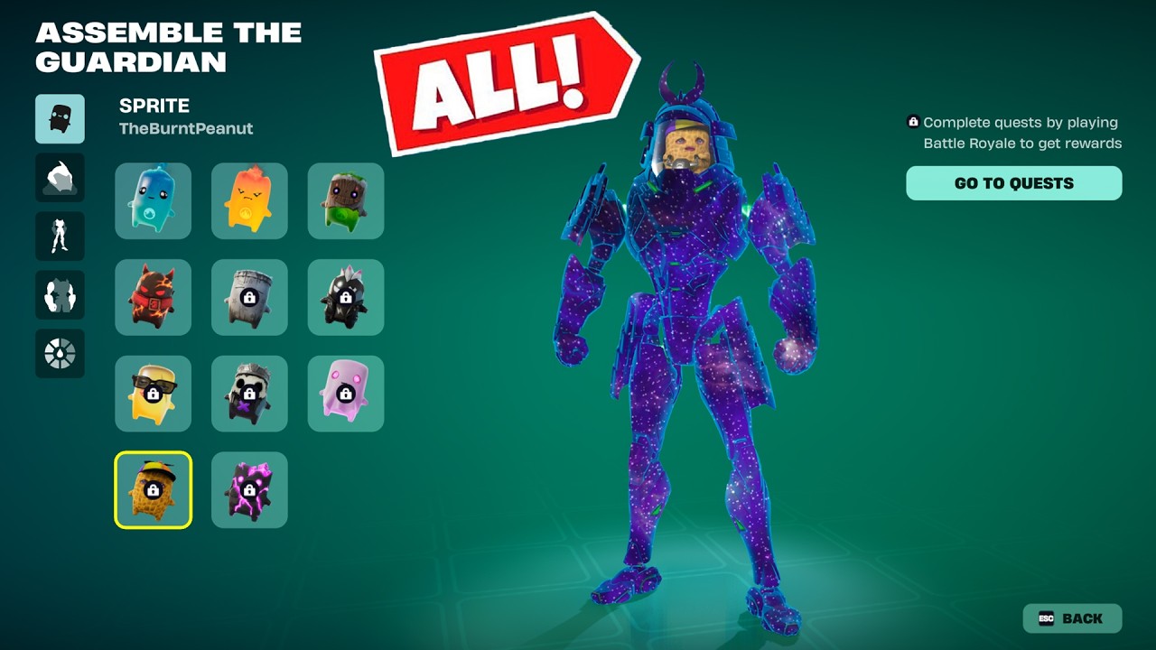 How to Unlock All Edit Styles For The Guardian Skin | Fortnite Assemble The Guardian Quests