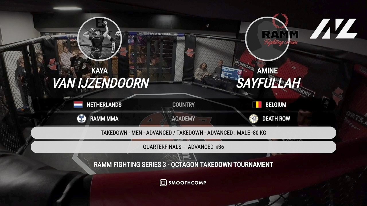 Kaya van IJzendoorn vs. Amine Sayfullah | Advanced -80kg Quarterfinal | RAMM TAKEDOWN TOURNAMENT